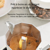 afetière Moka 150ml Moka pot en aluminium pour cuisinière 3 Tasse Machine à expresso pour les amateurs de café Blanc