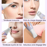 Épilateur 5 en 1 600mah épilateur femme appareil d'épilation multifonctionnel tondeuse étanche filet à couteau courbé humide et sec