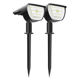 2 pcs Lampe de jardin étanche 32LED Lampes de jardin pour l'extérieur IP65 Lampes solaires 4W Lampes solaires d'extérieur Jardin