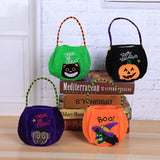 Sacs à bonbons pour Halloween  4pcs  12CM*14CM  Fabrication méticuleuse Motif de dessin animé  Sac à citrouille pour enfants