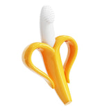 Anneau de dentition banane pour en silicone avec ventouse Brosse à dents Hygiene anneau dentition doux sans BPA Brosse à dents