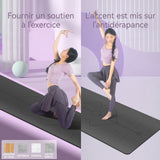 Tapis de Pilates 1830 x 68 x 5mm Tapis de sport 5mm Tapis de yoga Antidérapant Tapis de gymnastique PU Dimensions  noir