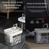 Fontaine à Eau pour Chat 1.5L grande capacité chauffage intelligent Fontaine a Eau Chat Silencieux Distributeur Eau Chat Automatique