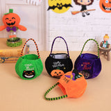 Sacs à bonbons pour Halloween  4pcs  12CM*14CM  Fabrication méticuleuse Motif de dessin animé  Sac à citrouille pour enfants