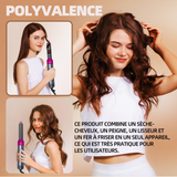 Brosse soufflante 5 en 1 sèche cheveux ionique avec brosse lissante pour cheveux boucleur coiffante chauffante pour lisser sécher