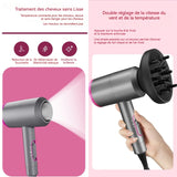 Sèche cheveux 1600W 2 vitesses 3 températures Protection thermostatique Allumage par touche unique Haute puissance domestique