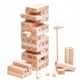 Jouet 24x7,5cm blocs numériques à empiler jeux de société éducatifs à empiler pour enfants en bois interactifs parents-enfants