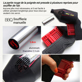 Souffleur air pour barbecue portable manuel souffleur de gril ventilateur de barbecue souffleur de barbecue soufflet de cheminée