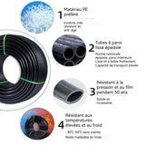 Tuyau d'arrosage flexible 50m tuyau d'arrosage extensible rétractable universel tuyau d'arrosage extensible convient aux jardins