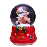 Boule de cristal lumineuse, cadeau de noël, cheval en bois, bonhomme de neige, boîte à musique, boule de verre, ornements