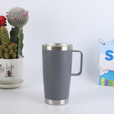 20oz Car Car Mug 304 Stainless Steel with Lid Insulated Mug Hot and Cold Coffee Ice Bar Mug Carrying Handle Insulated Bottle