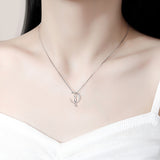 Collier lune chat en argent Sterling pour femmes, pendentif polyvalent, mode hiver, nouveau cadeau de saint valentin
