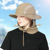 Nouvelle protection du cou respirante un chapeau de pêcheur camping en plein air pare-soleil pêche châle chapeau de soleil