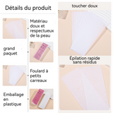 Papier épilatoire 500PCS 4x6cm la lingette épilatoire jetable douce pour la peau ne perd pas de poils et ne laisse pas de résidus