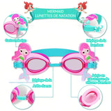 Lunettes de natation pour enfant 130g Étanche et réglable S'adapte à toutes les formes de visage De belles couleurs et formes