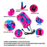 Pompe à ballon electrique 600w 220v 13000pa gonfleur ballon electrique avec double buse portable pompe à ballon anniversaire rose