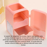 Boîte de rangement 8.7x10.5x13.9cm pour pinceaux de maquillage mini pratique et résistant pot crayons pour réfrigérateur avec tiroir