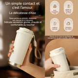 Mug Isotherme 500ml tasse thermos à café revêtement en céramique en acier inoxydable 316 conception portative scellé et étanche