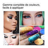 Palette de fard 22x14cm 24 couleurs palette d'ombres à paupières paillettes pour le maquillage des yeux highlighter pearl danse