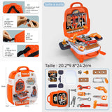 Outils de travail jouet enfants 22 PCS caisse a outil cadeau de jouet de construction sûr et durable pour les enfants de 3 à 5 ans