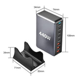 Multiprise multifonctionnel 440w pd 8 en 1 avec 5 typec et 3 USB charge rapide chargeur USB de bureau avec socle chargeur USB c