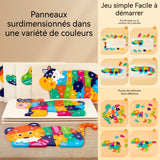 Puzzles en bois 8 animaux blocs de construction éducatifs pour enfants transport d'animaux puzzle 3D assorti jeux montessori Bois