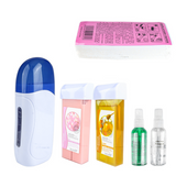 Kit d'épilation machine à cire x 1 bloc de cire x 2 huile de cire x 2 papier d'épilation x 1 cire épilation roll on cire epilation