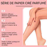 bande de cire froide dépilatoire 30 comprimés Extrait de rose Pratique Sans chaleur Doux Bandes de cire non tisséesCire épilatoire