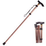 Batons de randonnée 84-93cm pliable en alliage d'aluminium antidérapant canne de marche pliable pliable télescopique portable