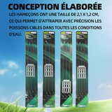 rochet de pêche 12 pcs hameçons de pêche résistant à la corrosion hamecon carpe pour les poissons d'eau salée d'eau douce 14,5g