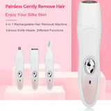 Épilateur multifonction  Pour femmes  4 en 1  Épilateur pour le corps entier   Tondeuse à poils de nez   Rechargeable Électrique
