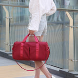 Sac à bagages courte distance sac de voyage portable grande capacité pour femme sac de fitness à séparation humide et sèche