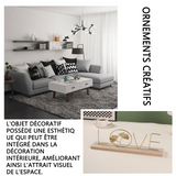 Ornements 35x12,5x7,2cm light luxury gold ginkgo biloba alphabet ornament home living room decoration petits objets decoratifs