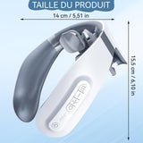 Masseur cervical à quatre têtes 18 cm Minuterie intelligente de 15 minutes 9 niveaux d'intensité et 6 modes Chargement Type-C