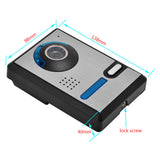 Sonnette de porte visuelle 7 pouces villa HD filaire sonnette de porte visuelle angle réglable kit de portier vidéo