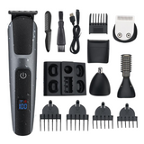 Tondeuse cheveux 6 en 1 tondeuses à cheveux multifunctions professionnel sans fil rechargeable tondeuse avec 4 peignes ecran LED