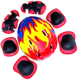 Protection Roller Enfant 7 pcs Casque équipement ensemble de protection patinage à roulettes équilibre scooter casque genouillères