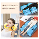 Matelas chauffant 60x175cm régulation temp 3 niveaux d'intensité 5 modes tapis de massage siège massant shiatsu vibration minuterie