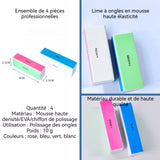 Lime à ongles 3,5x2,5x9 cm Lot de 4 blocs polissoirs agrave ongles agrave Lime à ongles carrée pour produits de beauté Lavable