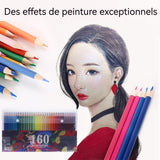 rayons de couleur 160 couleurs 32x20x4,8cm pin frais et respectueux de l'environnement résistant aux chocs et aux chutes crayon