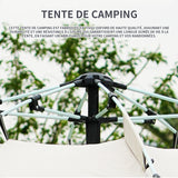 Tente 4 personnes tente de camping avec 2 porte imperméable ventilée et coupe-vent anti UV tente instantanée pour randonnée camping