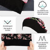 Foulard Taille unique 5PCS Matière en coton pur Avec bandeau antidérapant en polyester  Confort durable Adapté à diverses occasions