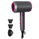 Sèche cheveux pliable 1800W 2 vitesses 3 températures Protection thermostatique Allumage par une seule touche Ménage Hair Dryer