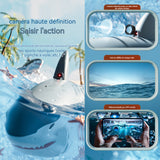 Jouet requin télécommandé 2.4ghz avec caméra lumière pour enfants peut pulvériser de l'eau rotation étanche cadeaux enfants