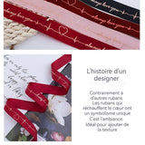 Ruban d'emballage de fil estampé or ensemble de matériel d'emballage de fleurs pour la fête des mères et la saint-valentin gift