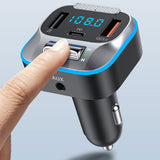 T73 Bluetooth Car Charger 18W MP3  Car Charger Voice Call  FM Transmitter Universal Quick  Charger  Car  USB Port Car Charger