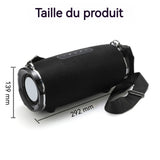 Enceinte bluetooth 23x11x11cm bluetooth 5.0 3600mah usb2,0 10w 120hz-20khz avec bass puissantes stéréo haut-parleur bluetooth