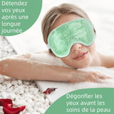 Masque yeux froid réglable avec doublure en flanelle masque de glace pour les yeux masque des yeux gel gonflés gel froid yeux