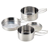 Batterie de cuisine de camping 4 pcs casseroles camping camping ustensiles complets ensemble de casseroles et poêles portables