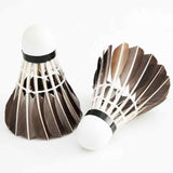 Volants 6 pièces durable plumes d'oie rotule en mousse bonne élasticité badminton pour l'entraînement noir volants de badminton